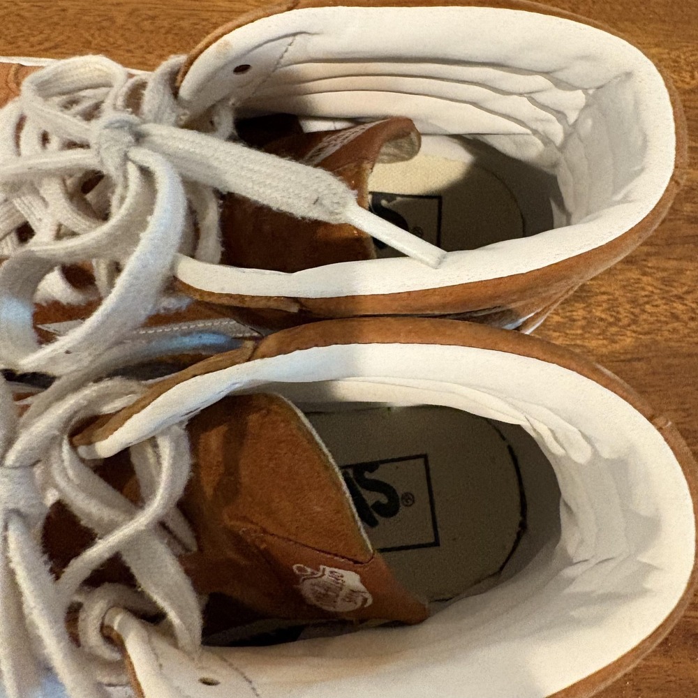 Vans Sk8-Hi Scotchgard Suede Sneakers Women 6 Camel Brown High Top Shoes Men 4.5 - Picture 8 of 11